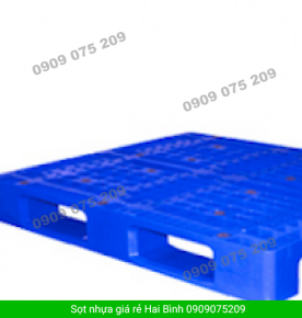 Pallet nhựa một mặt dan lưới kích thước: 1000 x 600 x 100mm.