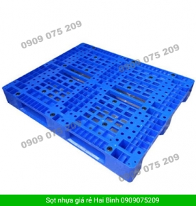 Pallet nhựa một mặt dan ô cửa số.: 1200 x 1000 x 150mm