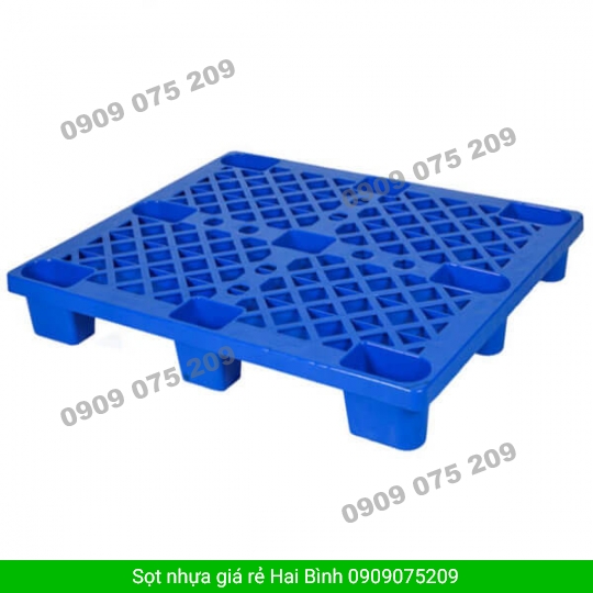 Pallet nhựa một mặt dan ô cửa số.: 1200 x 1000 x 145mm