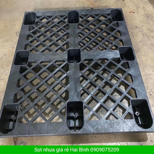 Pallet Nhựa Quy Cách 1200 X1000x145mm màu đen